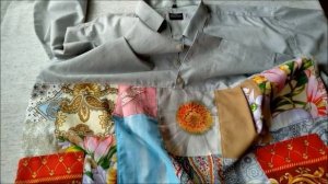 Домашнее платье из лоскутков.(короткий обзор).