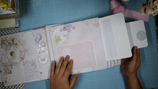 Скрапбукинг. Обзор альбома для девочки из набора бумаги "Наша доченька" смотреть онлайн