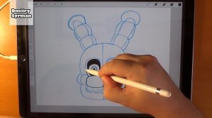 How to draw Bonnie, FNAF Sister Location, Как нарисовать Бонни