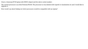 CPU Upgrade Options - rPGA Socket 989