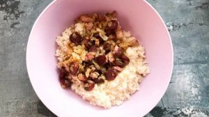 Запеканка с рисом и колбасой