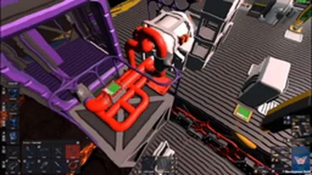 Stationeers, Vulkan. Комбинированная печь на вулкане, плавка атмосферой + топливом. Многорежимная.