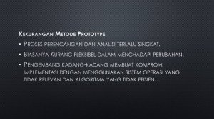 kelebihan dan kekurangan metode prototype