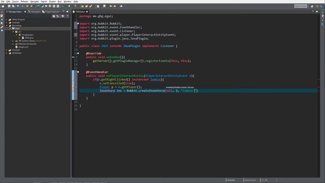 Minecraft Bukkit/Spigot Plugin Tutorial #45: Really Easy Entity GUI смотреть онлайн