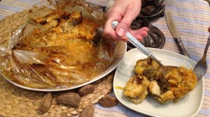 Минтай с овощами, запеченный в рукаве