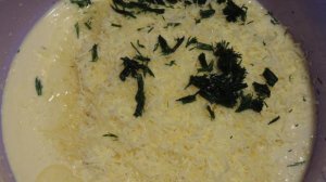 Сырные блины с зеленью