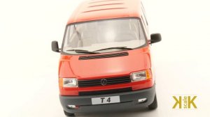 KK Scale VW Bus T4 Caravelle 1992 red 1/18