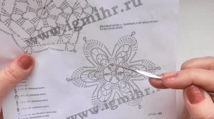 Цветочный мотив крючком. Ажурный мотив Ч 6