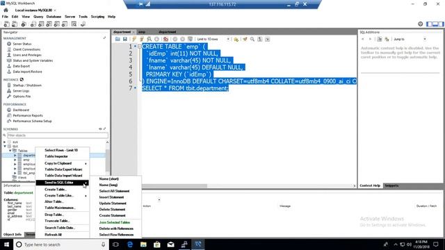 How To Get A Table Creation Script In MySQL Workbench - MySQL DBA Tutorial