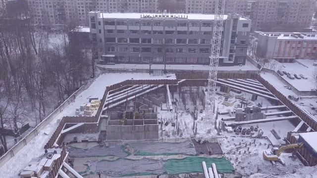 Ход строительства ЖК "Два ангела" на Республиканской улице в Санкт-Петербурге. Февраль 2018 года смотреть онлайн