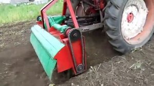 Первые испытания самодельной почва фрезы .