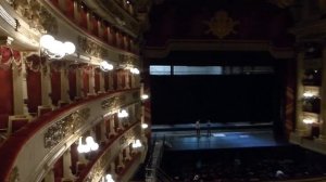 Bobby Ilinov in Milan, Italy - La Scala inside view in the opera theatre