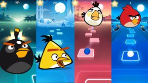 Angry birds Bomb vs Chuck vs Matilda vs Red | Tiles hop