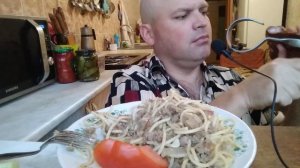 МУКБАНГ МАКАРОНЫ ПО-ФЛОТСКИ /ОБЖОР | mukbang navalpasta