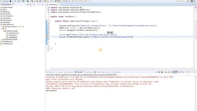 Selenium_Part 5: How to handle JavaScript Alert in Selenium?