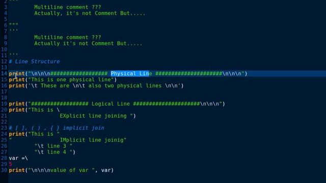 03 Learn Python : The Easy Way 2022 - Comments, Line Structure