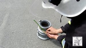 Закрепление веревки на всасывающей сетке