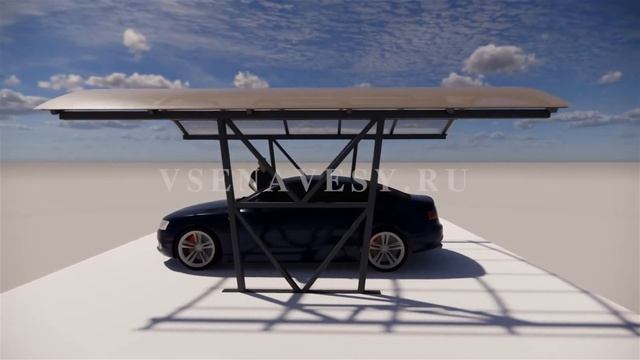 Металлический арочный навес для автомобиля (metal carport)