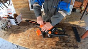 Обзор и тест на электропилу. Электрическая цепная пила CARVER RSE-2200М