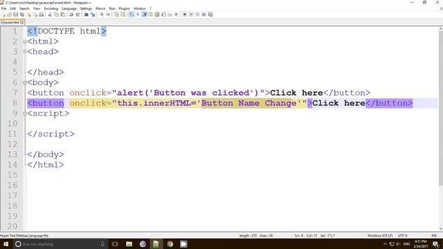 onclick event in JavaScript