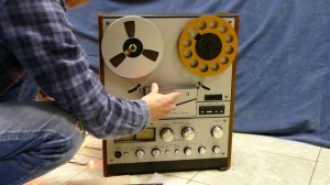 Катушечный магнитофон ИЛЕТЬ-110,демонстрация,сравнение алюминиевых катушек.