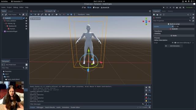 Spinal Flexion - Skeleton3D Interpolation in Godot 4 + MPFB2 (Make Human Plugin for Blender) смотреть онлайн