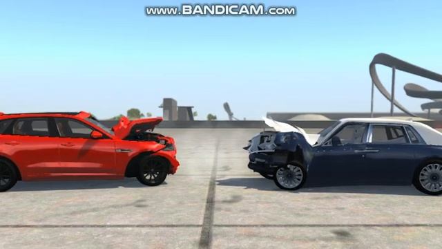 beamng drive jaguar f pace vs rolls royce phontom crash test смотреть онлайн