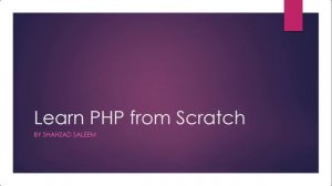 Learn PHP from Scratch-Intro