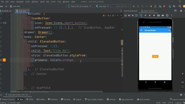 ElevatedButton Widget in Flutter || Future Coding