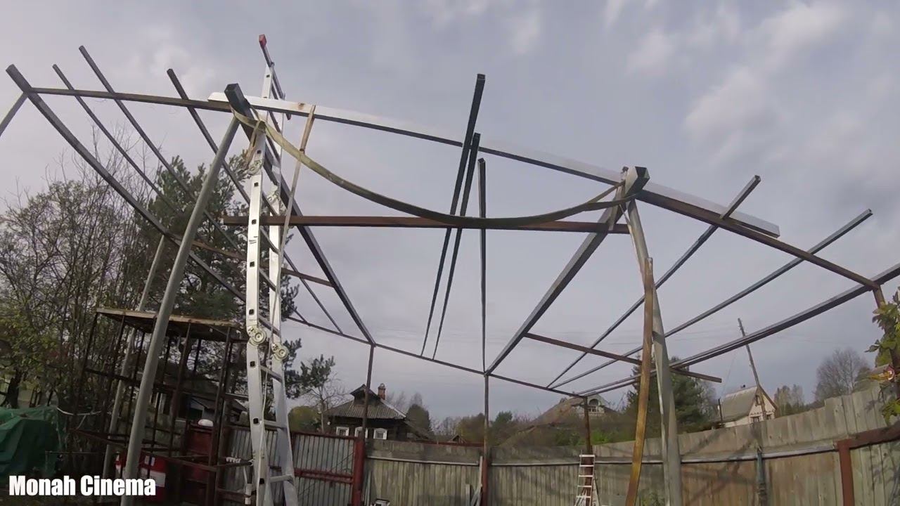 Постройка гаража. Часть 1. Разметка, проективование, каркас и работа. Московская деревенщина в деле. смотреть онлайн