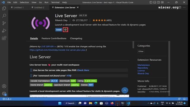 Navigate, Install, and Disable VSCode Extension