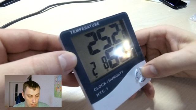 Цифровой термометр - гигрометр с АлиЭкспресс// HTC-1// Распаковка//Обзор и Настройка