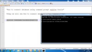 Oracle SQL Tutorial : How to connect oracle database using sqlplus command line