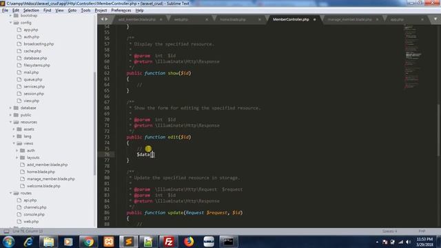 Laravel Crud Demo Part 2, How to create laravel insert, update, delete , display operations смотреть онлайн
