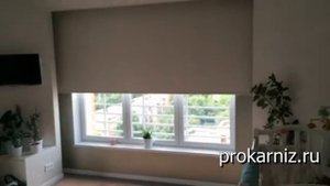 Большая рулонная штора с электроприводом