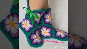 сапожки из мотива африканский цветок