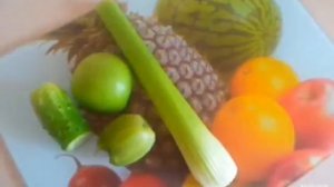 Очищающий смузи киви+яблоко+огурец+сельдерей