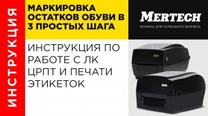 Маркировка остатков обуви в 3 простых шага — инструкция  по работе с ЛК ЦРПТ и печати этикеток