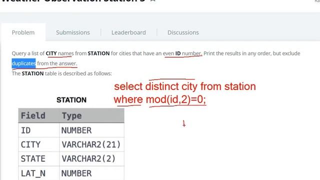 #8 Weather Observation Station 3 Hackerrank Solution - SQL | Hackerrank SQL смотреть онлайн