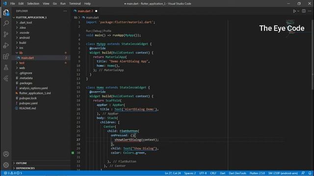 AlertDialog In Flutter | Android , IOS | VS CODE , Android Studio | Custom AlertDialog In Flutter