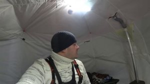 Нельма Куб 3 люкс ночной обзор/ Дом для рыбака/ Зимняя палатка для рыбалки