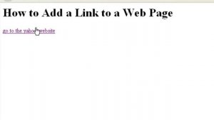 How to Create Web Pages Using HTML : How to Add a Link to a Web Page