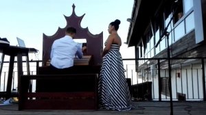 Лука Гаделия и Кристина Эшба на Роза Пик. Июль 2016 г.