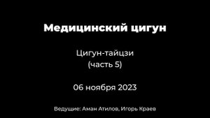 Часть 5. 18 форм тайцзи - цигун. Медицинский цигун.