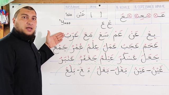 Урок № 35 -- Буква [ع] “Айн“ (Абу Ясин Руслан Маликов) смотреть онлайн