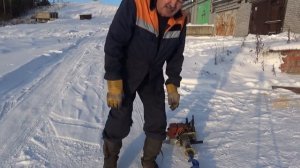 Ледобур и мотодрель из бензопилы Штиль своими руками.