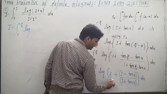 Evaluate the integral from limit 0 to 1 log(1+x)/1+x^2 dx смотреть онлайн