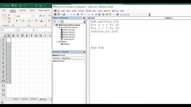 How to make pattern using VBA | Excel VBA Automation | For Loop | Nested Loop | MIS Family