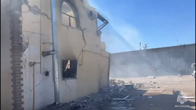 Пожар в здании в городе Нефтекамск.