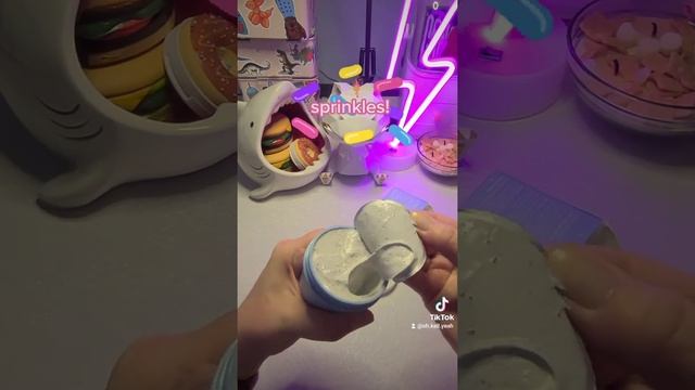 Unboxing a face mask with sprinkles